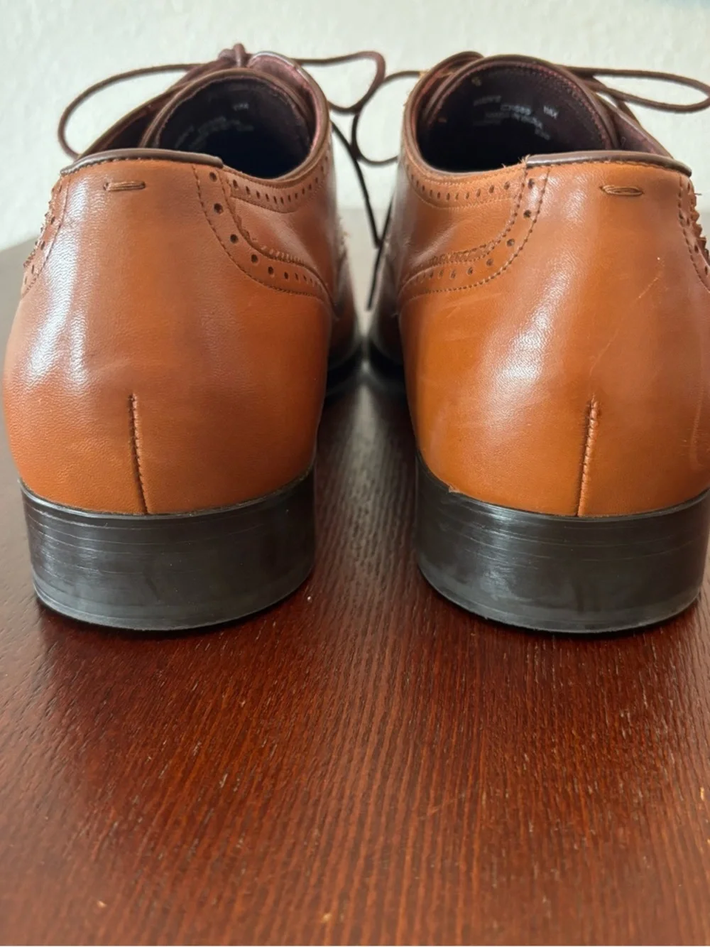 Cole Haan Mens British Brown Leather Wingtip Oxford Shoe Size 11M Classic C31589